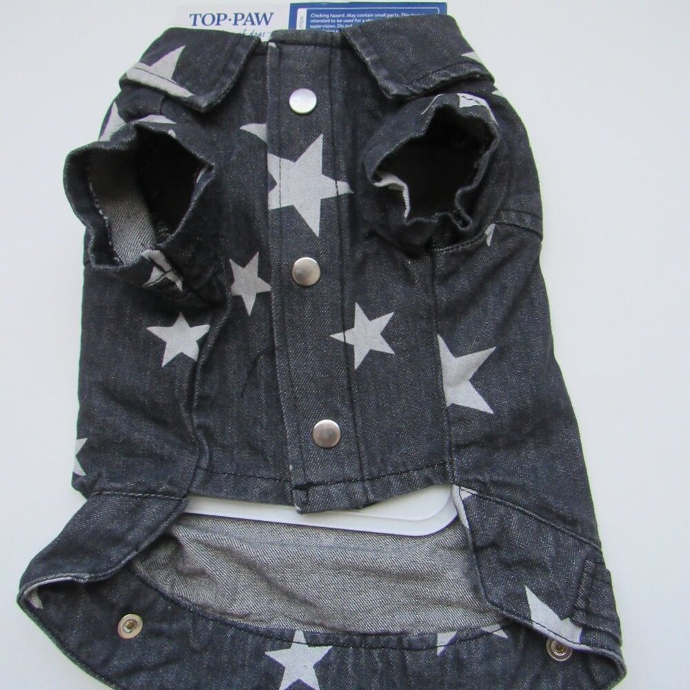 NEW $20 TOP PAW DENIM DOG JACKET SIZE SMALL